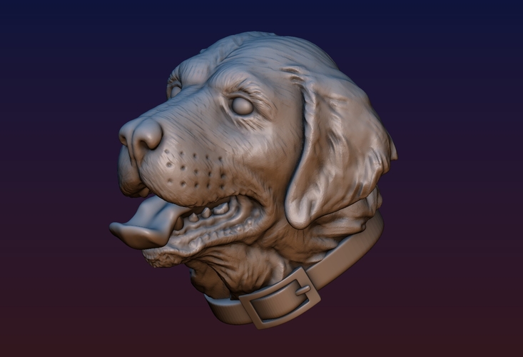 Labrador Head 3D Print 194534