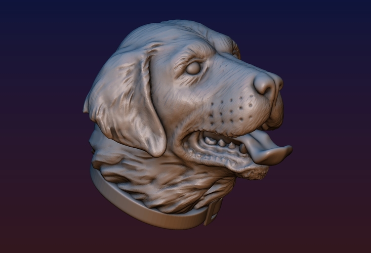 Labrador Head 3D Print 194540