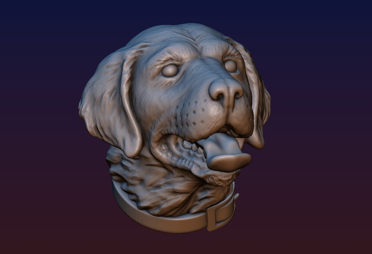 Labrador Head 3D Print 194541