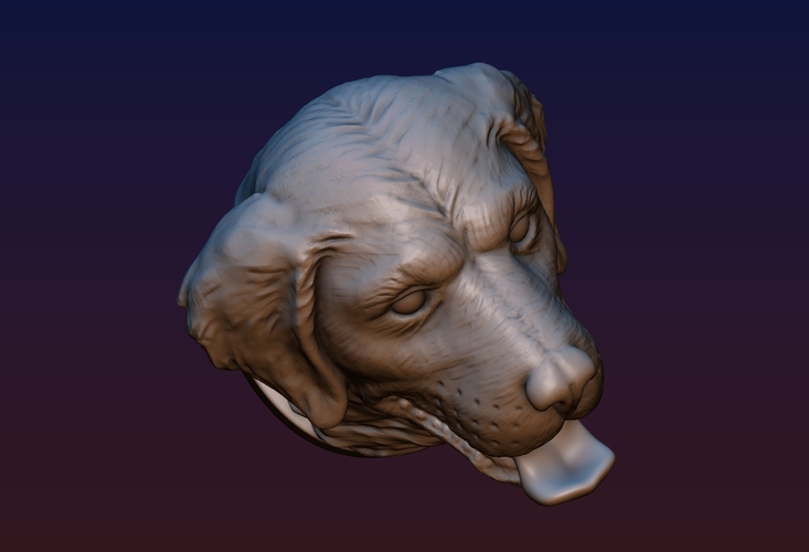 Labrador Head 3D Print 194542