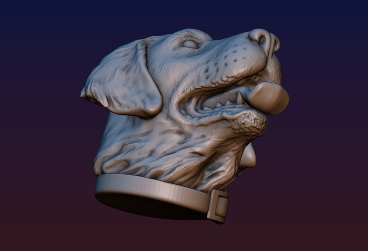 Labrador Head 3D Print 194544