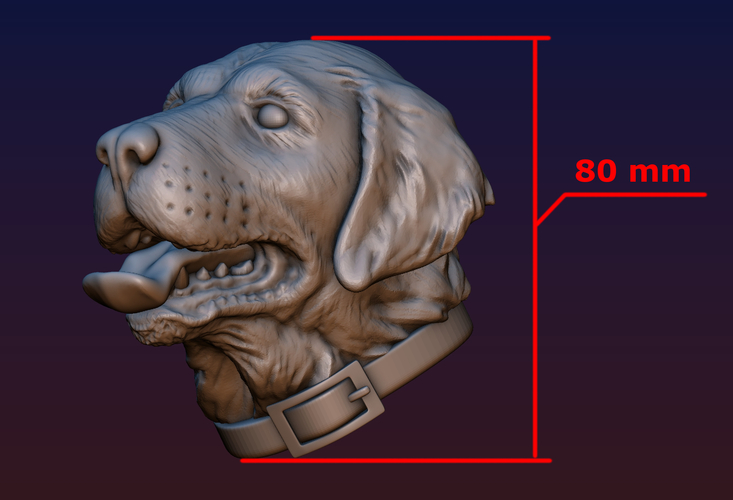 Labrador Head 3D Print 194546