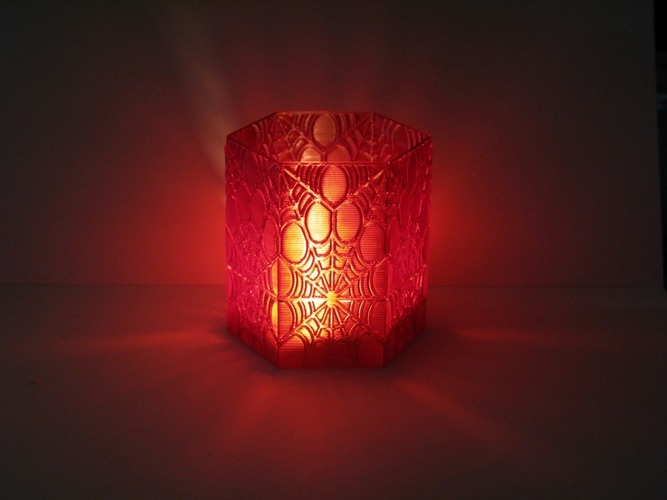 Spider's Web LED Candle holder 3D Print 19461