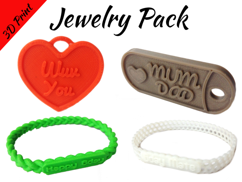 Jewelry Pack - Bracelet Wristband Pendant Military Dog Tag Heart