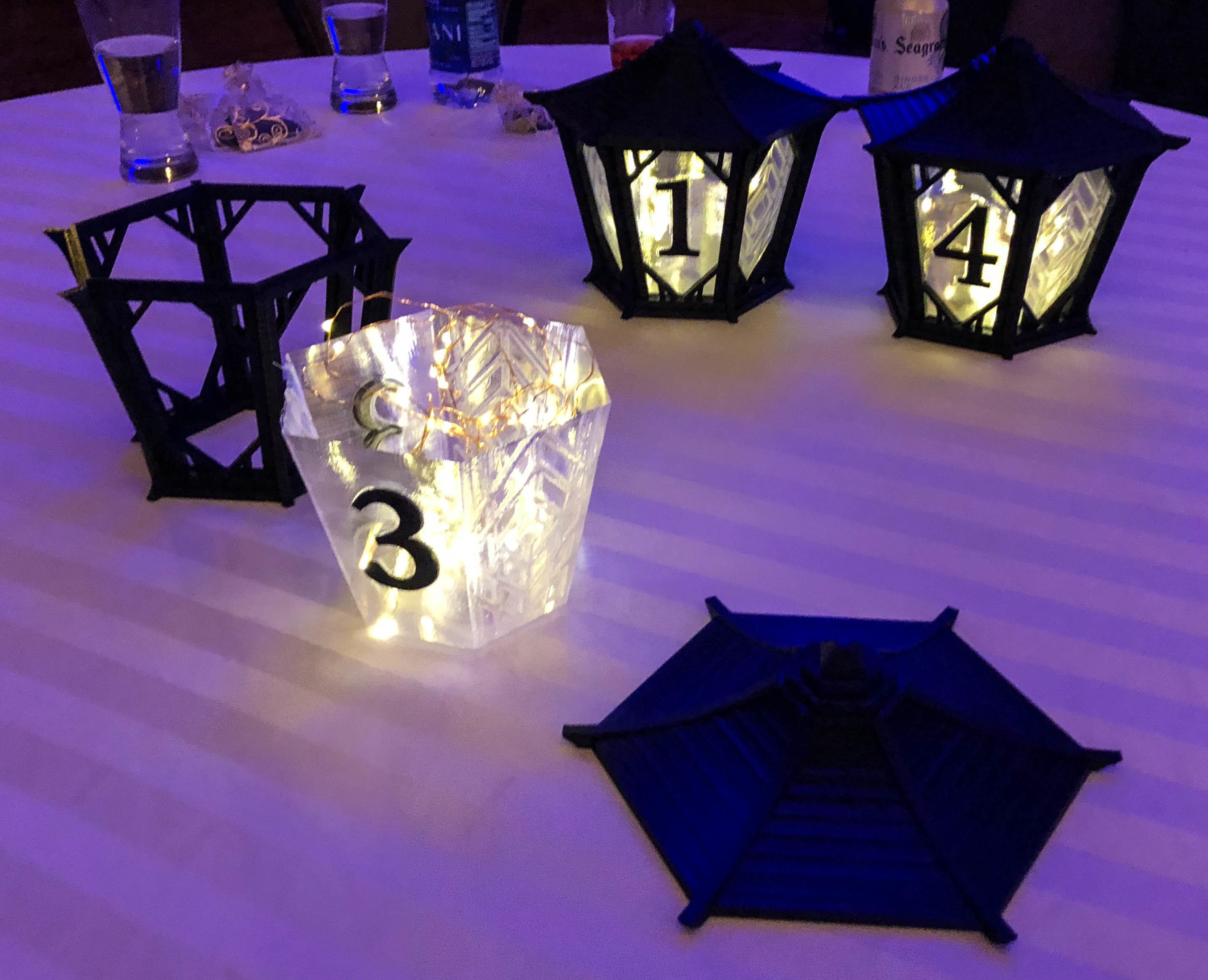 3d Printed Japanese Centerpiece Lanterns For Wedding By