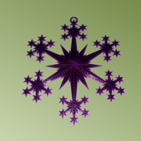 Star and Snowflake Star Ornament - Thumbnail 2