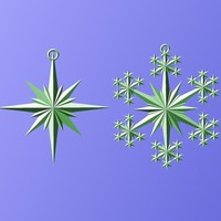 Star and Snowflake Star Ornament - Thumbnail 3