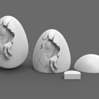 Small Jurassic Easter Egg 3D Printing 195287