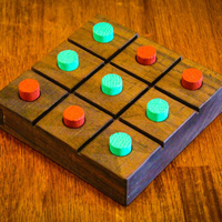 Small Tic Tac Toe Board Game 3D Printing 195321