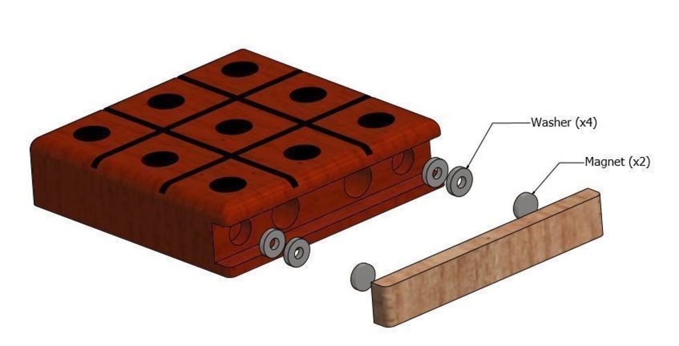 Tic Tac Toe Board Game 3D Print 195323