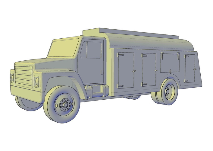 International Harvester S Fuel Truck 3D Print 195558