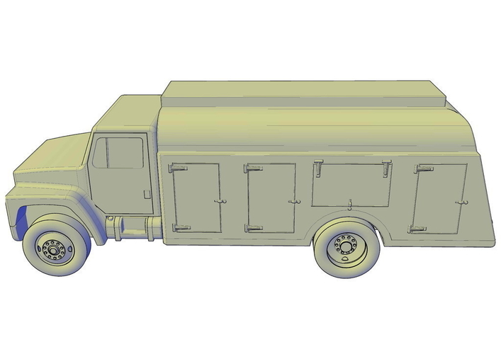 International Harvester S Fuel Truck 3D Print 195560