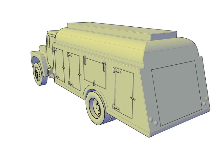 International Harvester S Fuel Truck 3D Print 195561