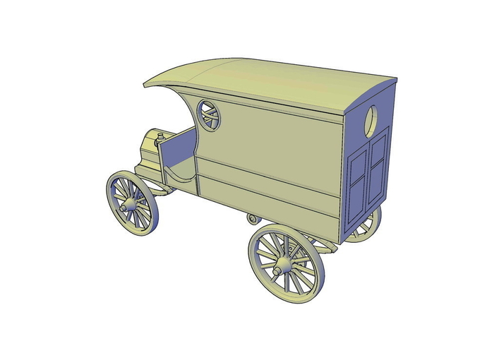 Chase model D truck Delivery Van 3D Print 195618