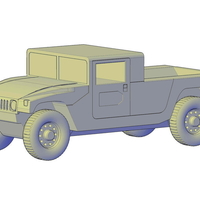 Small Hummer H1 pickup 3D Printing 195653