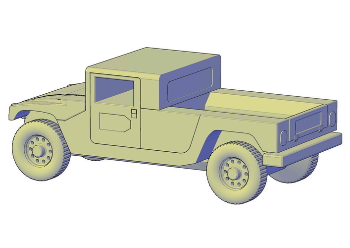 Hummer H1 pickup 3D Print 195655