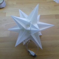 USB Christmas star - No Glue + LED holes - Thumbnail 2
