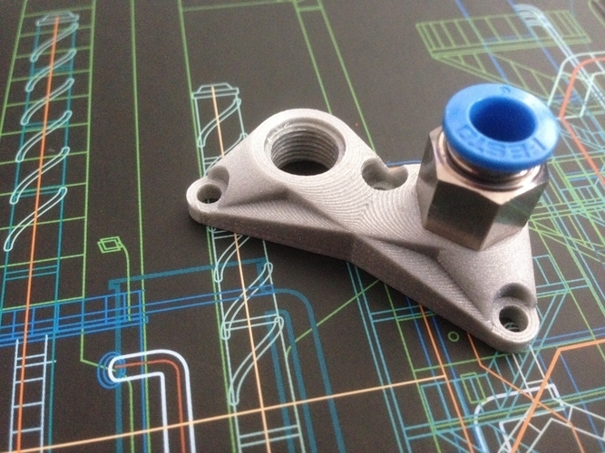 Ultimaker Rp 1/8" Bowden Push Fit Connector 3D Print 196128