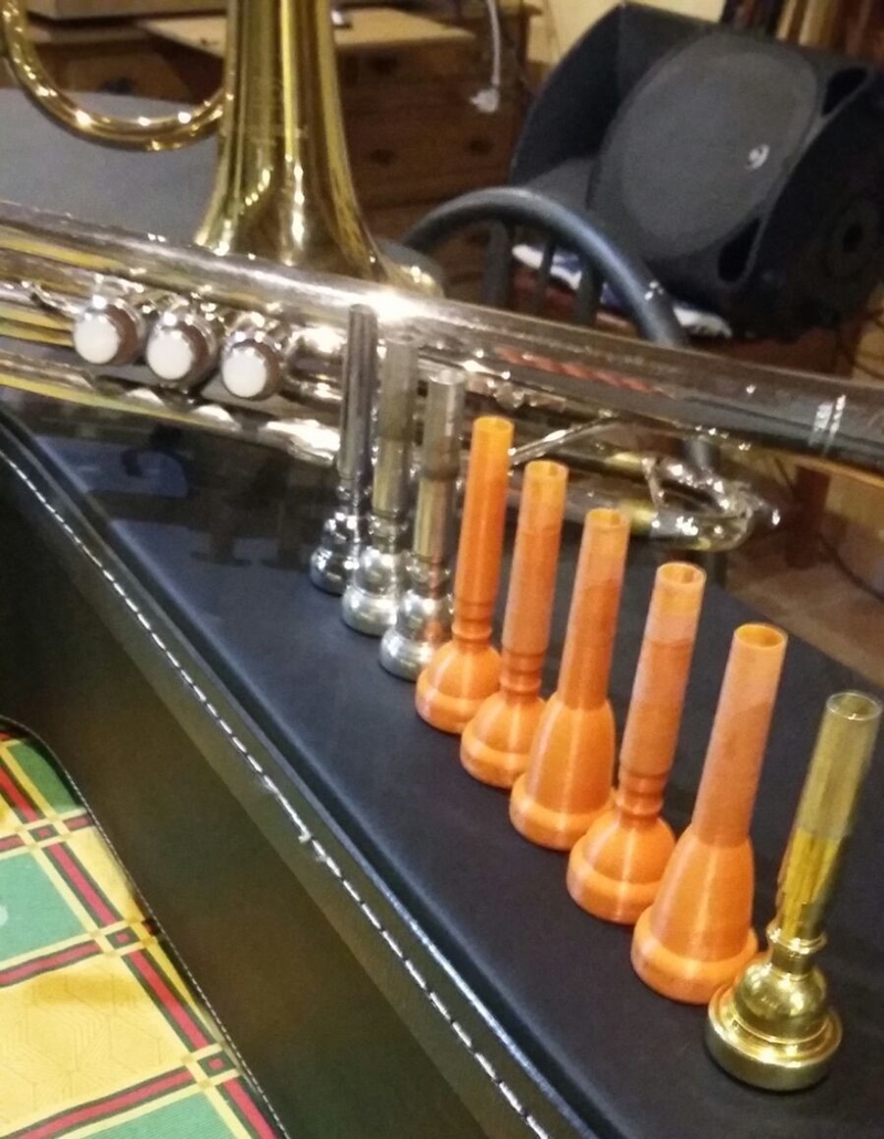 Trumpet mouthpiece  Bach 7WD -1mm cup less