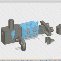 Webcam Cover-Up Lego brick with Adabot Mini Fig - Thumbnail 2