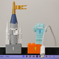Webcam Cover-Up Lego brick with Adabot Mini Fig - Thumbnail 3
