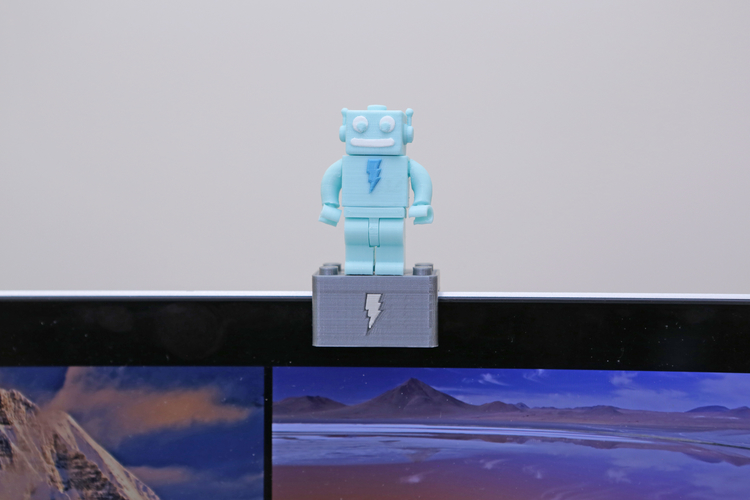 Webcam Cover-Up Lego brick with Adabot Mini Fig 3D Print 196324