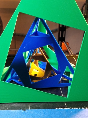 Caged Tetrahedron puzzle 4X 3D Print 196380