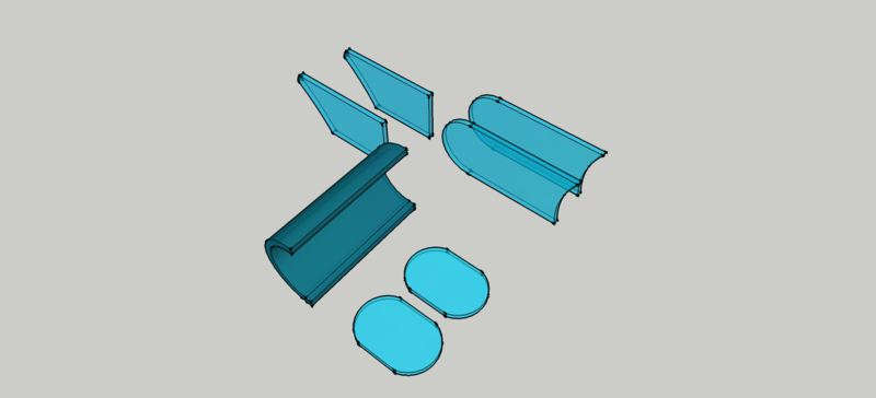 Vitres bateau articule perso