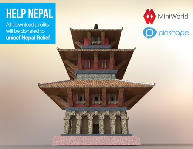 Durbar Square Pagoda 3D Print 19648