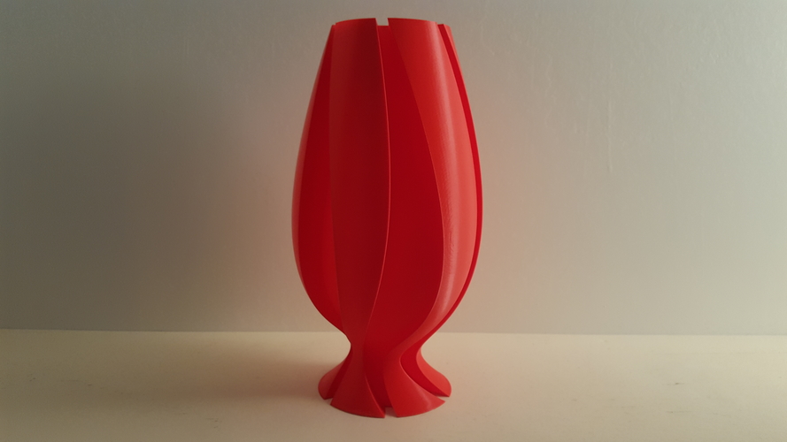 Wave Carved Torpedo Vase 3D Print 196484
