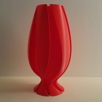 Small Wave Carved Torpedo Vase 3D Printing 196484