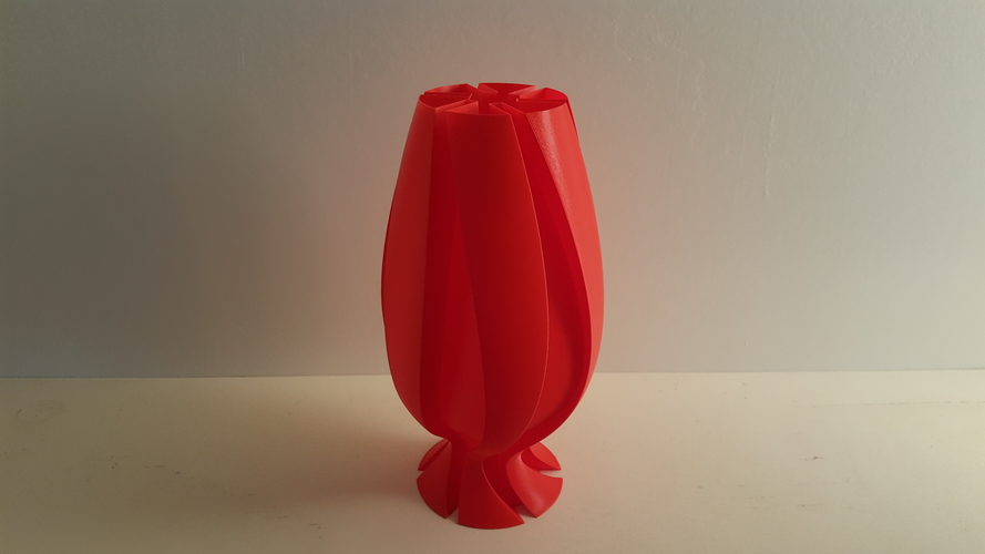 Wave Carved Torpedo Vase 3D Print 196485