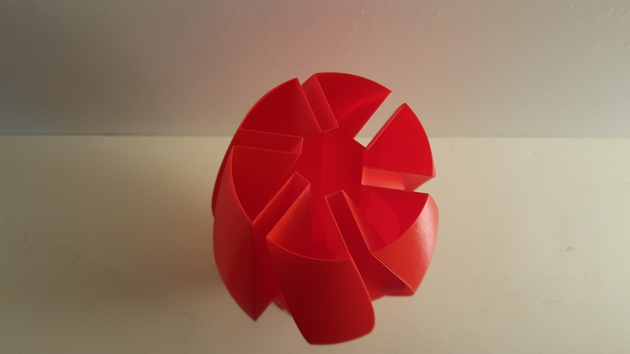 Wave Carved Torpedo Vase 3D Print 196487