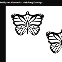 Small Butterfly Earrings  3D Printing 196643