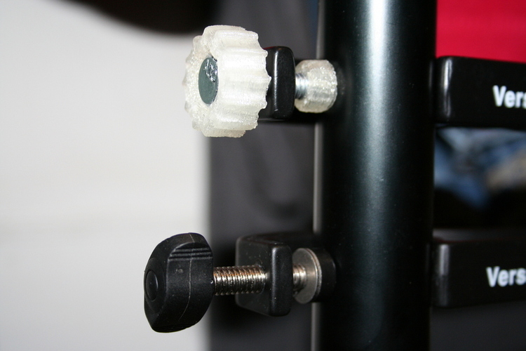 Replacement knob and foot for camera tripod mount