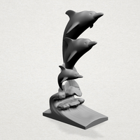 Small Three dolphin  3D Printing 197195