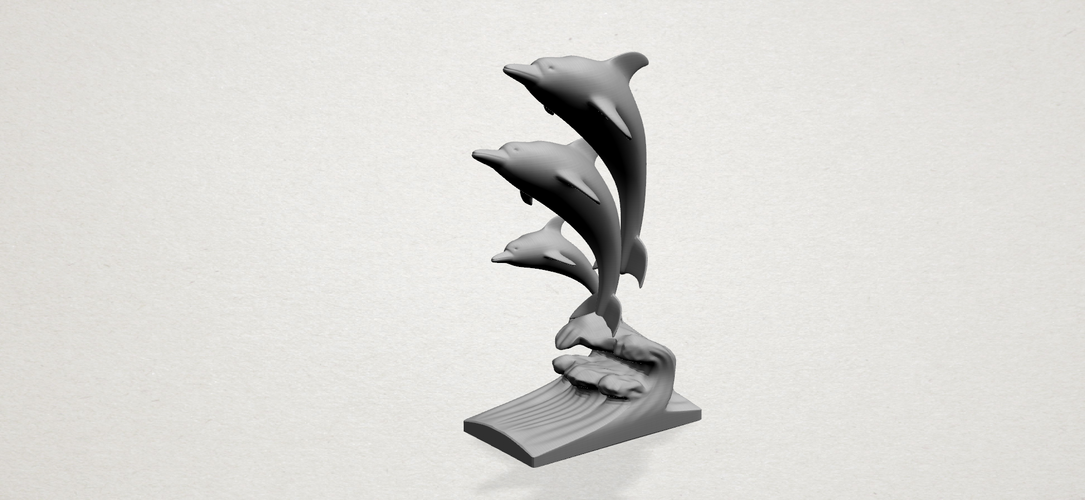 Three dolphin  3D Print 197196