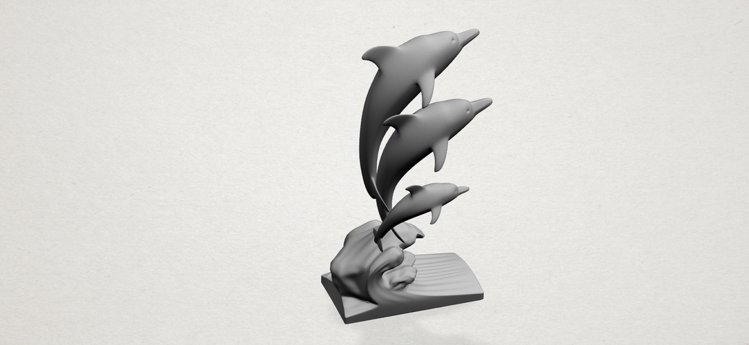 Three dolphin  3D Print 197198