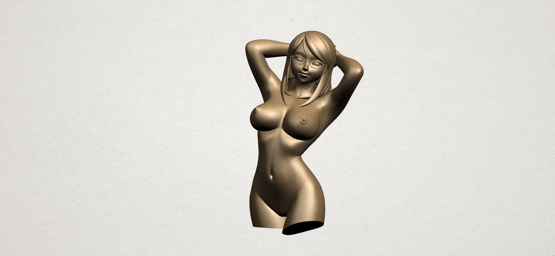 Naked Girl 01- half body 3D Print 197201