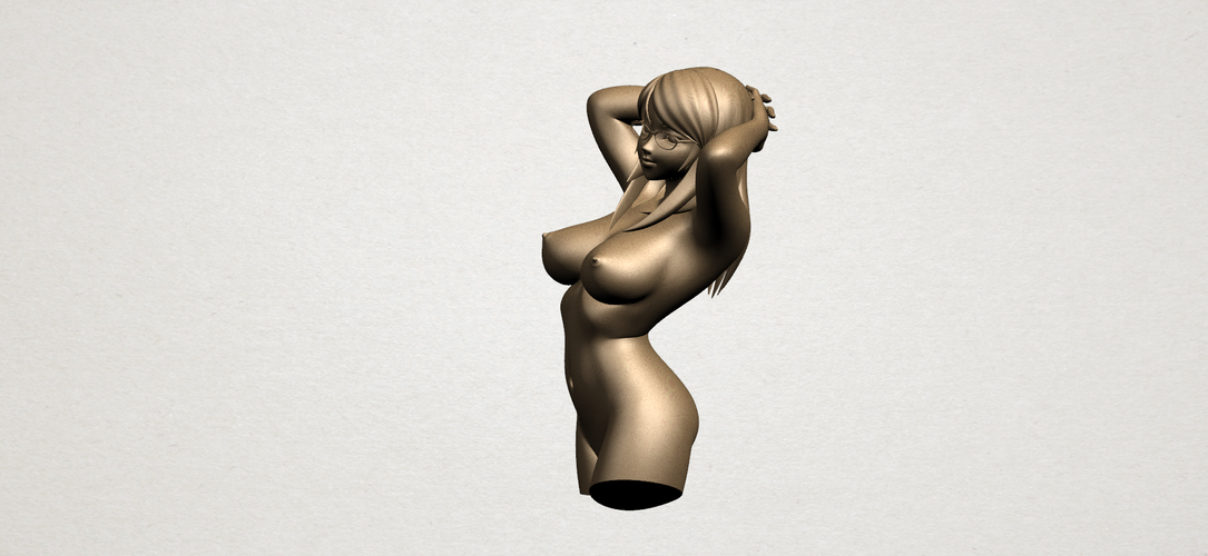 Naked Girl 01- half body 3D Print 197202