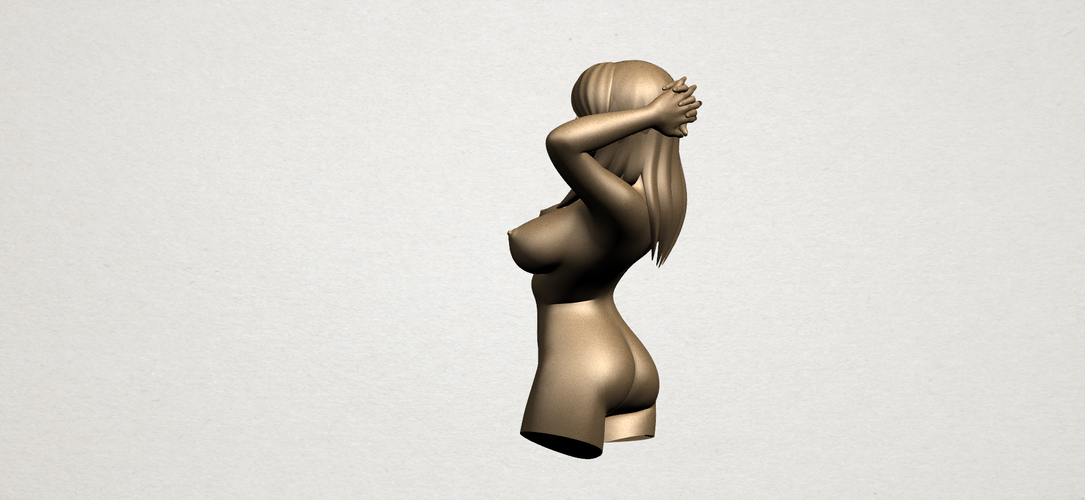 Naked Girl 01- half body 3D Print 197203