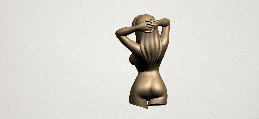 Naked Girl 01- half body 3D Print 197204
