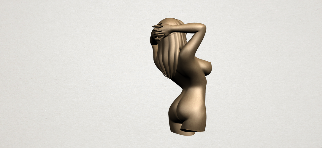 Naked Girl 01- half body 3D Print 197205