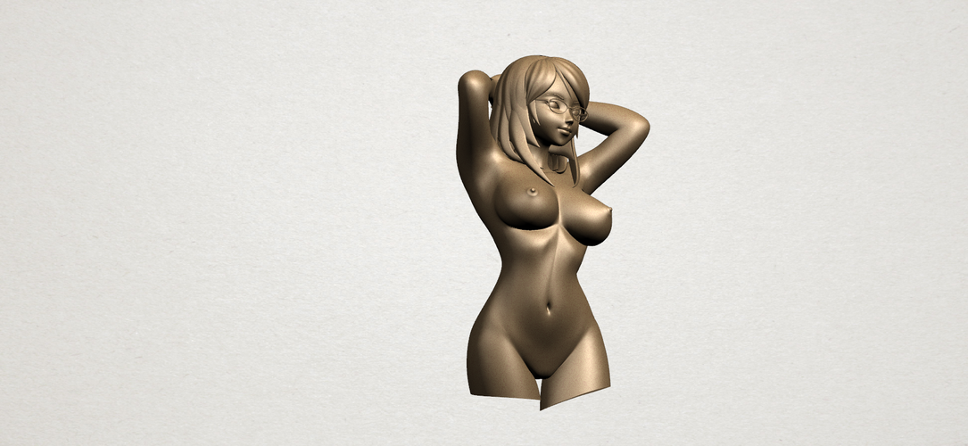 Naked Girl 01- half body 3D Print 197207