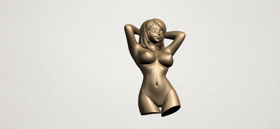 Naked Girl 01- half body 3D Print 197208