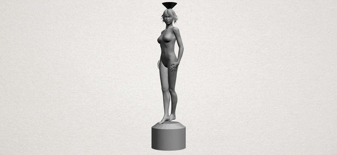Naked Girl with Vase on Top 01 3D Print 197232