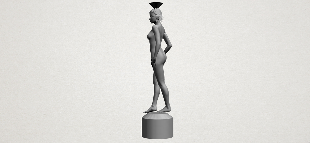Naked Girl with Vase on Top 01 3D Print 197233