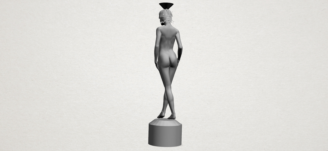 Naked Girl with Vase on Top 01 3D Print 197234