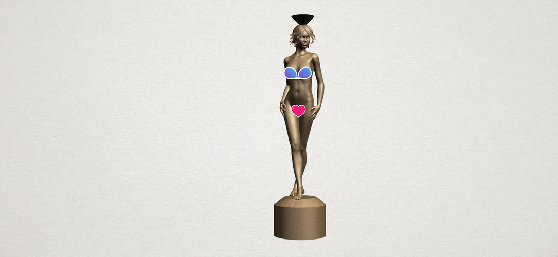 Naked Girl with Vase on Top 01 3D Print 197238