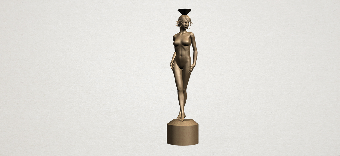 Naked Girl with Vase on Top 01 3D Print 197239